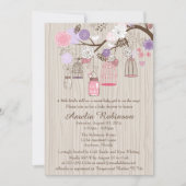 Baby oder Brautparty - Käfige und Jars Einladung (Vorderseite)