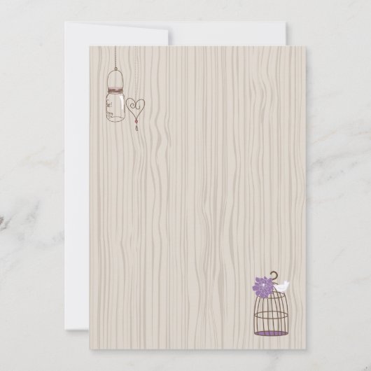 Baby oder Brautparty - Käfige und Jars Einladung (Rückseite)