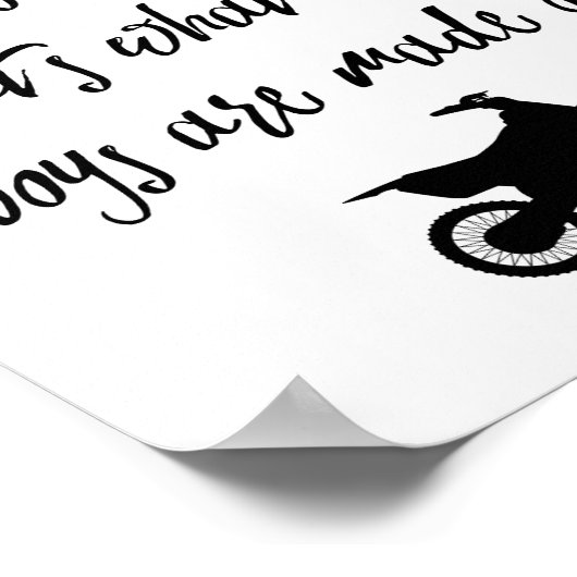 Baby oder Kleinkind Kinderzimmer Motocross Dirtbik Poster (Ecke)