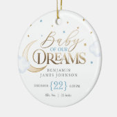Baby of our Dreams Blue Baby's First Christmas Keramik Ornament (Links)