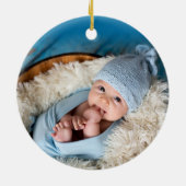 Baby of our Dreams Blue Baby's First Christmas Keramik Ornament (Hinten)