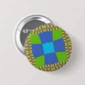 Baby Öko green Checkered Blue Cyan Button (Vorne & Hinten)