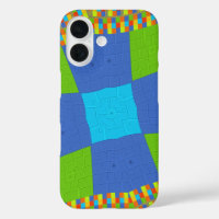 Baby Öko green Checkered Blue Cyan