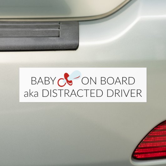 BABY on BOARD, AKA Distracted Driver Autoaufkleber (Auf Auto)