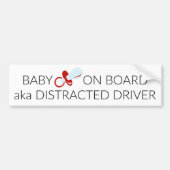 BABY on BOARD, AKA Distracted Driver Autoaufkleber (Vorne)