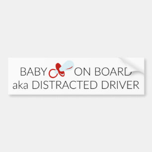 BABY on BOARD, AKA Distracted Driver Autoaufkleber