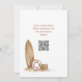 Baby On Board | Arch Frame Beach Baby Shower Einladung (Rückseite)
