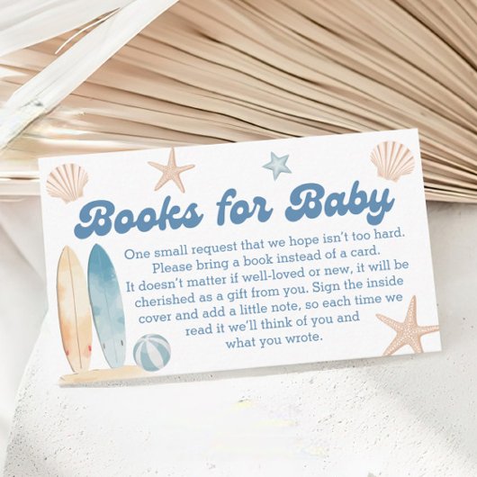 Baby on Board Beach Baby Showbücher für Baby Begleitkarte