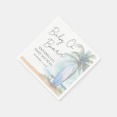 Baby On Board Beach Baby Shower Serviette (Ecke)