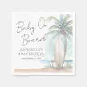 Baby On Board Beach Baby Shower Serviette (Vorderseite)