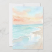 baby on board beach coast surfboard baby shower einladung (Rückseite)