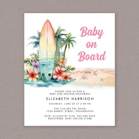 Baby on board Beach Surf Kinderdusche einladen