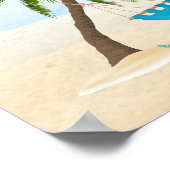 Baby on board Beach Surfing Baby Dusche Empfang Poster (Ecke)