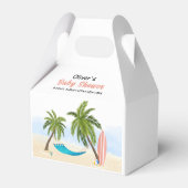 Baby on board Beach Surfing Baby Dusche Geschenkschachtel (Rückseite)