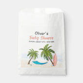 Baby on board Beach Surfing Baby Dusche Geschenktütchen (Vorderseite)