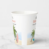 Baby on board Beach Surfing Baby Dusche Pappbecher (Links)