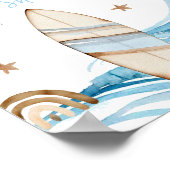 Baby on Board Blue Boy Baby Shower Welcome Sign Poster (Ecke)