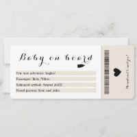 Baby On Board Boarding Pass Schwangerschaft