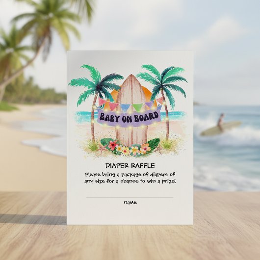 Baby on Board Diaper Raffle Begleitkarte