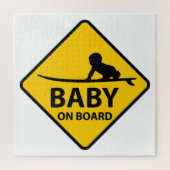 Baby on Board funny baby design with surf board Puzzle (Vertikal)