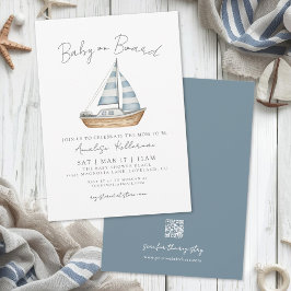 Baby On Board Nautical Baby Shower Einladung