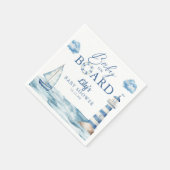 Baby On Board Nautical Baby Shower Serviette (Ecke)