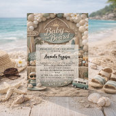 Baby on Board retro beach Baby Shower Einladung