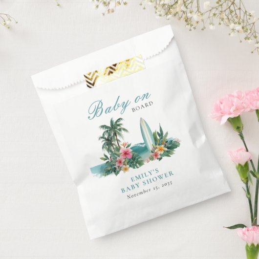 Baby On Board Surf Beach Baby Shower Geschenktütchen (Versiegelt)