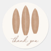 Baby on board Surfboard Baby Showroom Vielen Dank Runder Aufkleber (Vorderseite)