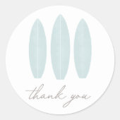 Baby on board Surfboard Baby Showroom Vielen Dank Runder Aufkleber (Vorderseite)