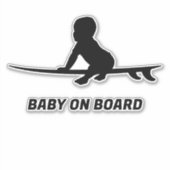 Baby on Board Surfboard Car Decal Aufkleber (Vorderseite)