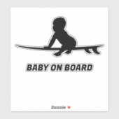 Baby on Board Surfboard Car Decal Aufkleber (Blatt)