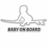 Baby on Board Surfboard Car Decal Aufkleber (Vorderseite)