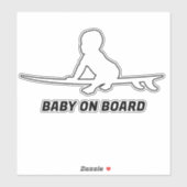 Baby on Board Surfboard Car Decal Aufkleber (Blatt)