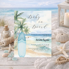 Baby on Board Surfbrett Baby Showeinladung