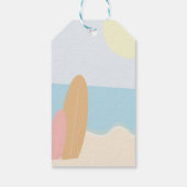 Baby on Board Surfing Beach Baby Dusche Vielen Dan Geschenkanhänger (Rückseite)