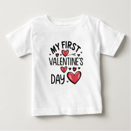 Baby on his first Valentine's Day T-shirt