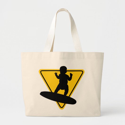 Baby on (Surf) Board Jumbo Stoffbeutel (Vorne)