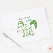 Baby on the Way Green Horse ABC 123 Stickers (Umschlag)