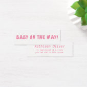 Baby on Way Dotted Pink Gift Registrierungskarte (Schreibtisch)