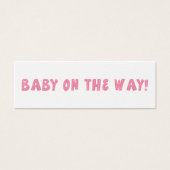 Baby on Way Dotted Pink Gift Registrierungskarte (Vorderseite)