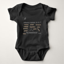 Baby One Piece Bodysuit/Unisex Names/MMETROPOLIM
