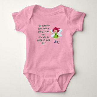 Baby One-piece "wwwer wird mich aufhalten" - Pink Baby Strampler