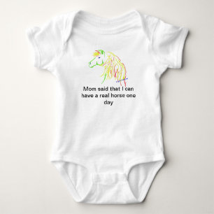 Baby onesy, Strampler mit Pferdegrafik