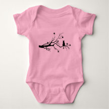 Baby onsie mit Katze im Baum