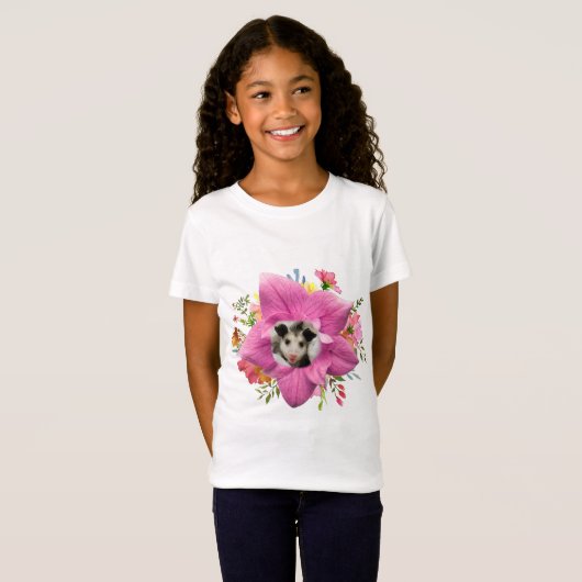 Baby Opossum Floral T-Shirt (Vorne ganz)