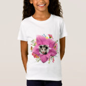 Baby Opossum Floral T-Shirt (Vorderseite)