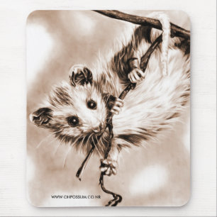 Baby-Opossum Mousepad - Sepia