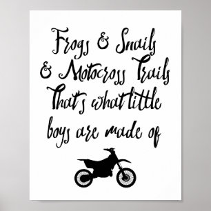 Baby or Toddler Nursery Motocross Dirtbike Print Poster