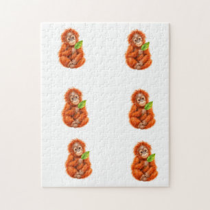 Baby-Orang-Utan-Aquarell-Puzzle Puzzle